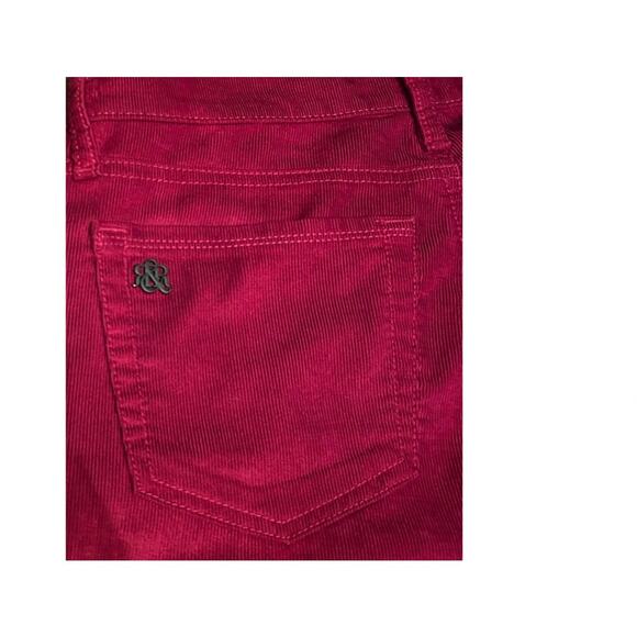 Rock & Republic Red Corduroy Button Classic‎ Soft Warm Pants Women's Size 10 - Picture 4 of 9